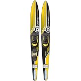 O'Brien Watersports 2191106 Adult 68 inches Performer Combo Water Skis Sizes 7-13, Yellow and Black