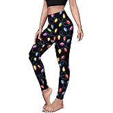 color cosplayer Christmas Leggings for Women High Waist Printed Yoga Pants Holiday Tights Costume Plus Size