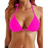 Tempt Me Women Triangle Bikini Top String Halter Bathing Suits Top Only No Bottom