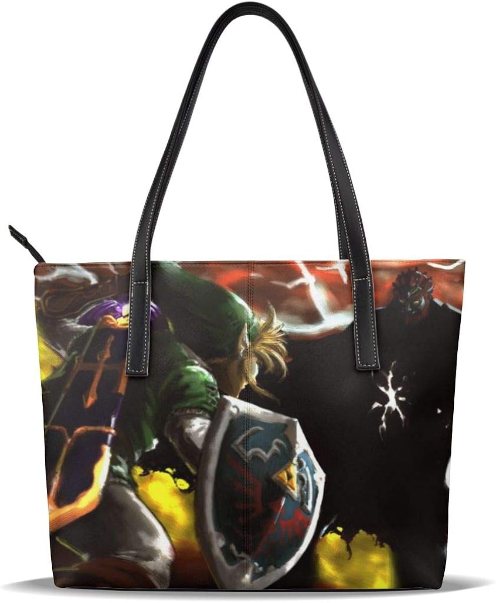 The Legend of Zelda Tote Bag For Women Leather Zipper Coach Handbags