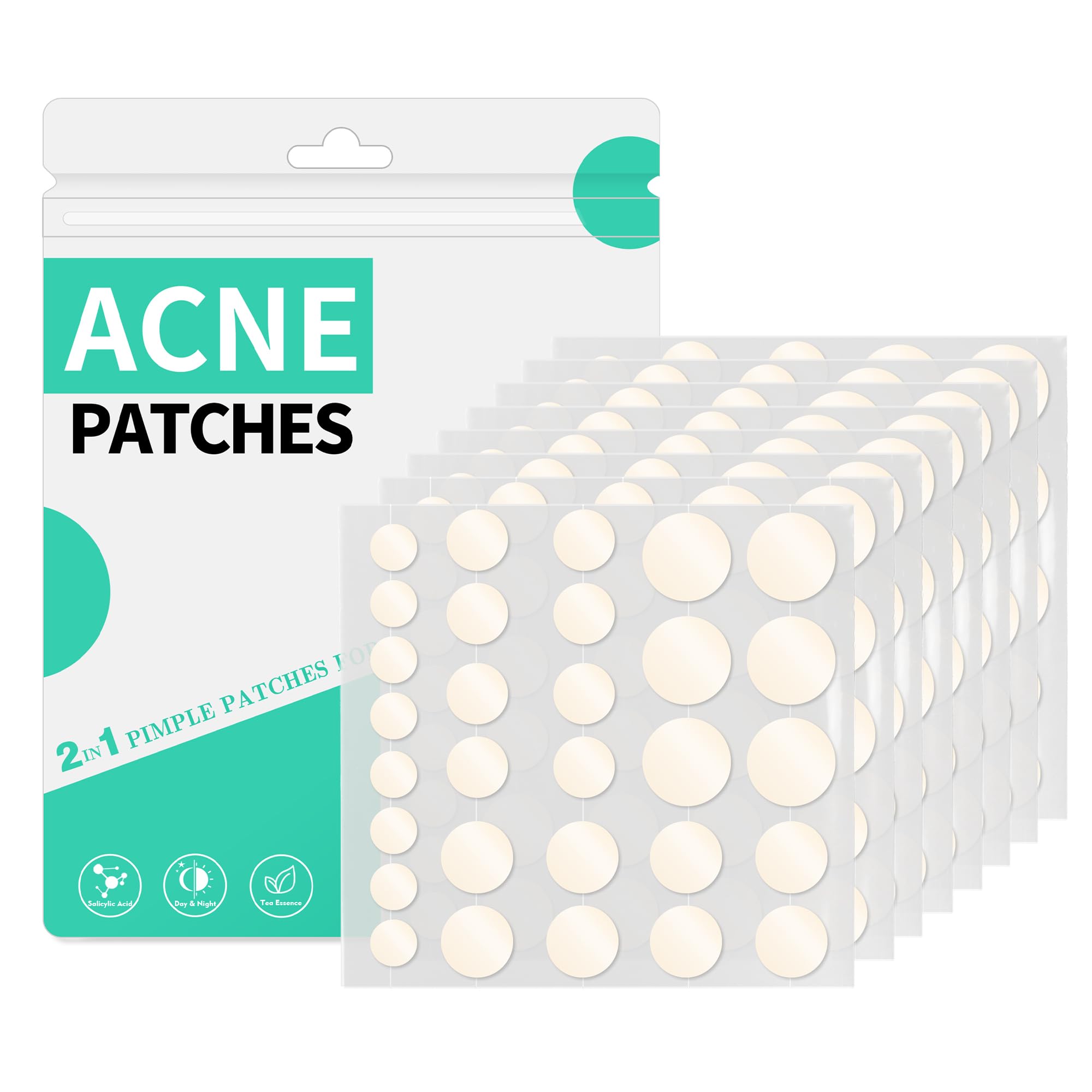 Home Holic 264 PCS Pimple Patches Spot Patches Acne Patch Spot Treatment Absorbing Cover Invisible Blemish Cover Spot Sticker for Fast Acting Skincare, Transparent