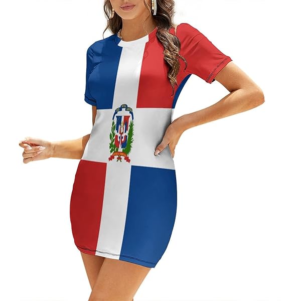 Red White and Blue T-Shirt Dress at Amazon Women's Clothing store