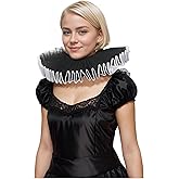 FAD-4U Elizabethan Neck Ruff Detachable Collar for Medieval Costume Ensembles Neck Collars