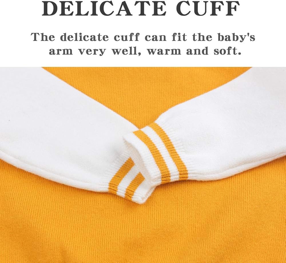 Peecabe Casual Knitted Baby Sweaters Long Sleeve O-Neck Sweater for Boys Infant Toddler Girls Pullover 1-5Y: Clothing