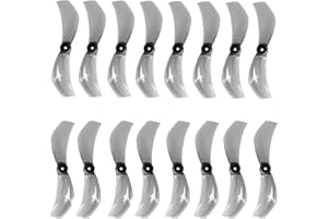 MEIVIFPV 16Pcs Gemfan 40MM 1mm Shaft 1610 2-Blade Propeller Props for Mobula7 FPV Micro Racing Freestyle Tinywhoop Drone (Gray 8CW 8CCW)