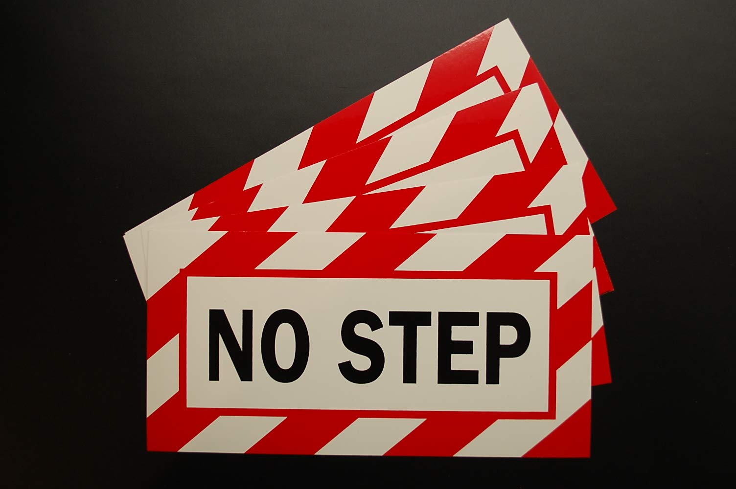 Photo 1 of (4 Pack) No Step Sticker Vinyl Decal - Airplane Wing Warning - Window Indoor Outdoor Waterproof (X4PS33)