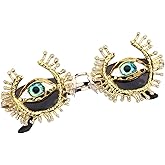 IYANCHENG Rhinestone Funny disco rave trendy jersey shore y2k wrap around Party Unique Sunglasses Ladies Glasses