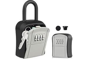 Key Lock Box, [Hanging & Wall Mounted] Diyife Portable Lock Box for Keys Outdoor, Waterproof Key Holder Lock Box, Aluminum Al