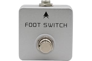 ZYNCUE Moskyaudio Full Metal Tap Tempo Switch Pedal with Latching Footswitch for Amp Channel Selection, Compatible with Most 
