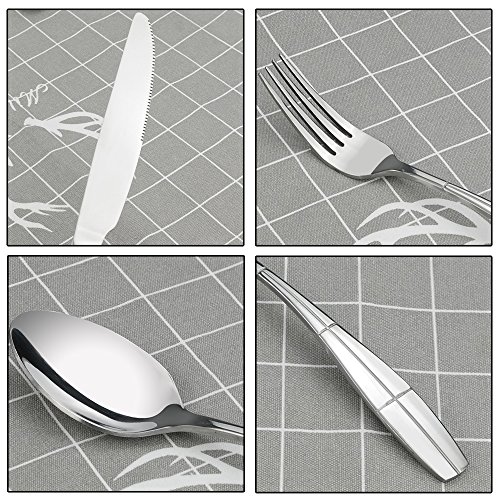 Eagrye 30-Piece Flatware Set, Stainless Steel Silverware, Service for 6