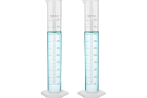 OKULAB Economic Graduated Measuring Cylinder, 2pcs of Vol.500ml, PP material, with Blue Printed Graduation,MCP500A2