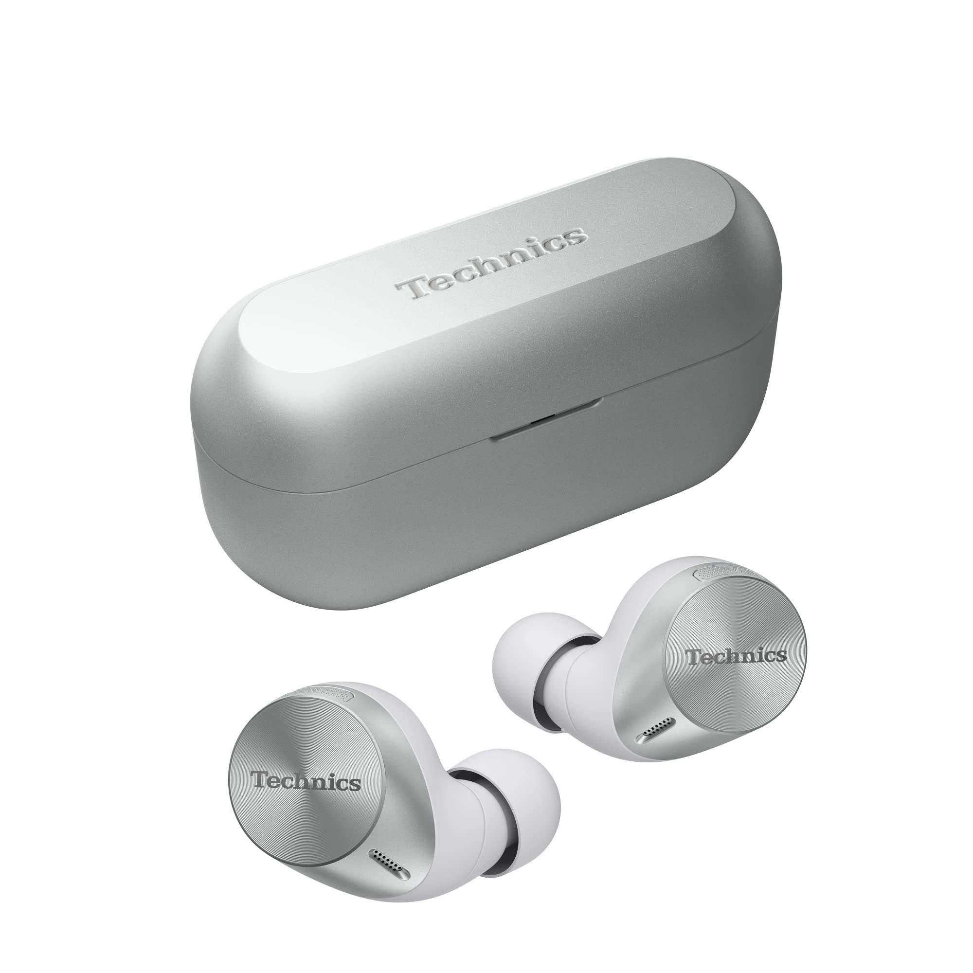 Technics EAH-AZ60M2 Wireless Earbuds with Noise Cancelling, 3 Device Multipoint Bluetooth, Comfortable In-Ear headset, Wireless Charging, Silver — image 1