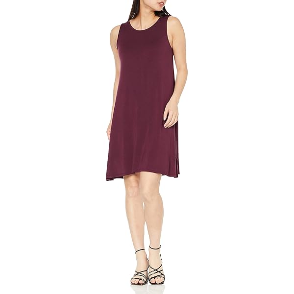 ICONOFLASH Women's Fit & Flare T-Shirt Dress, Burgundy, Small at Amazon  Women's Clothing store