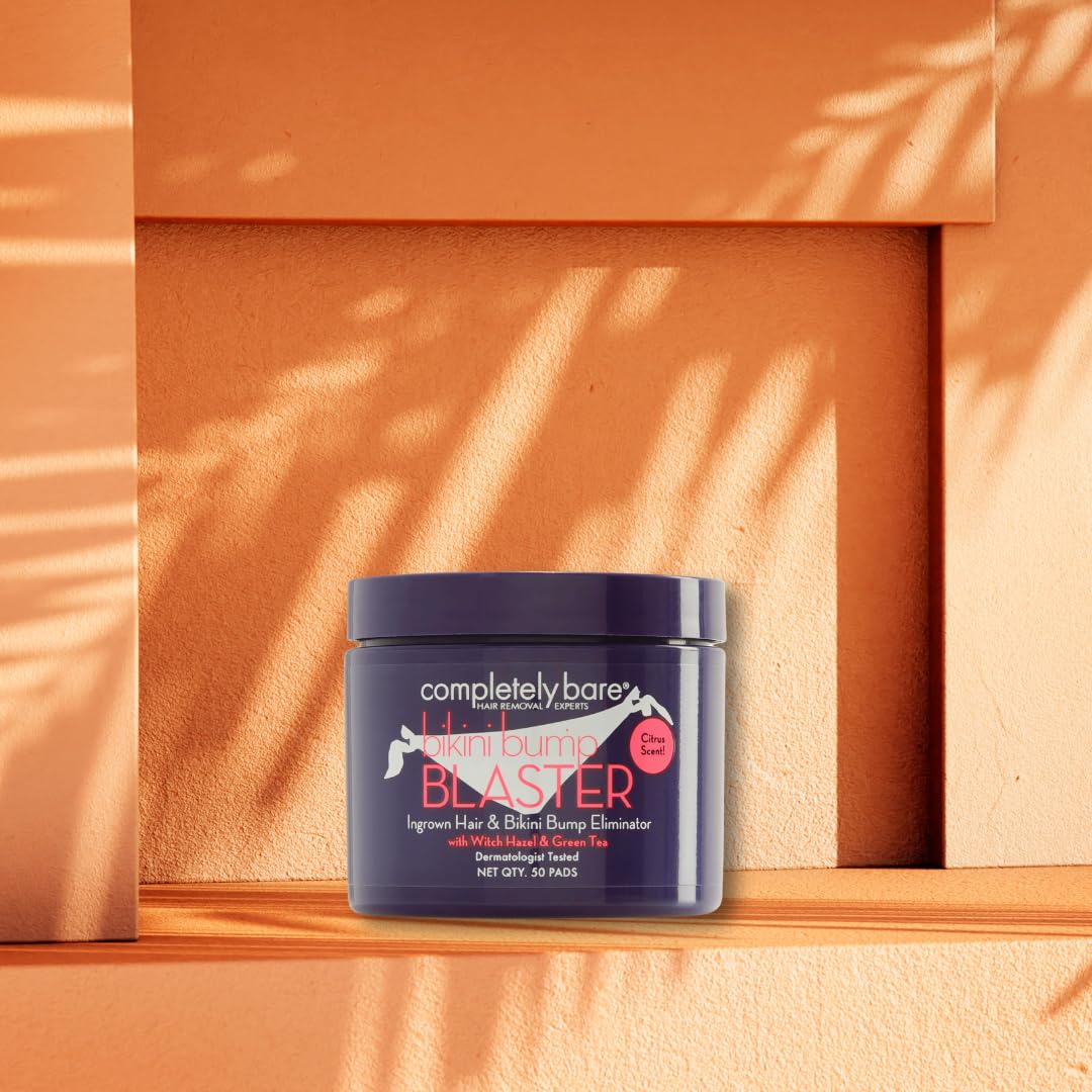completely bare bikini bump BLASTER Ingrown Hair & Bikini Bump Eliminator - Exfoliating AHAs & BHAs