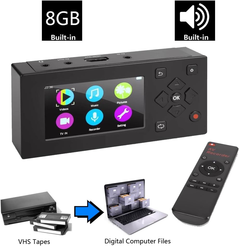 VHS to Digital Converter AV Video Recorder Device Amazon.co.uk Camera