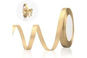 2 Volumes Fashionable Gold Satin Ribbon - Beautiful Gold Glitter Ribbon for Weddings, Crafts, and DIY Projects - Practical Go