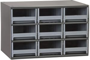 Akro-Mils 19909 9 Drawer Steel Parts Storage Hardware and Craft Cabinet, Grey