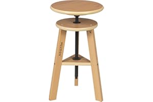 MEEDEN Wooden Drafting Stool with Adjustable Height, Artist Stool,Office Studio Stool, Up to 220 Lbs,German Beech Wood, Perfect for Artists Studio,Home Use,Kitchen,Bars
