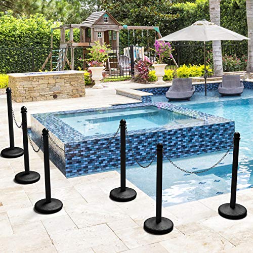 Goplus Plastic Stanchion Set Stanchions Barriers Outdoor And Indoor
