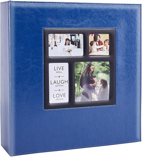 Amazon Com Artmag Photo Album 4x6 800 Photos Large Capacity Wedding Family Leather Cover Picture Albums Holds Horizontal And Vertical 4x6 Photos With Black Pages Blue Home Kitchen