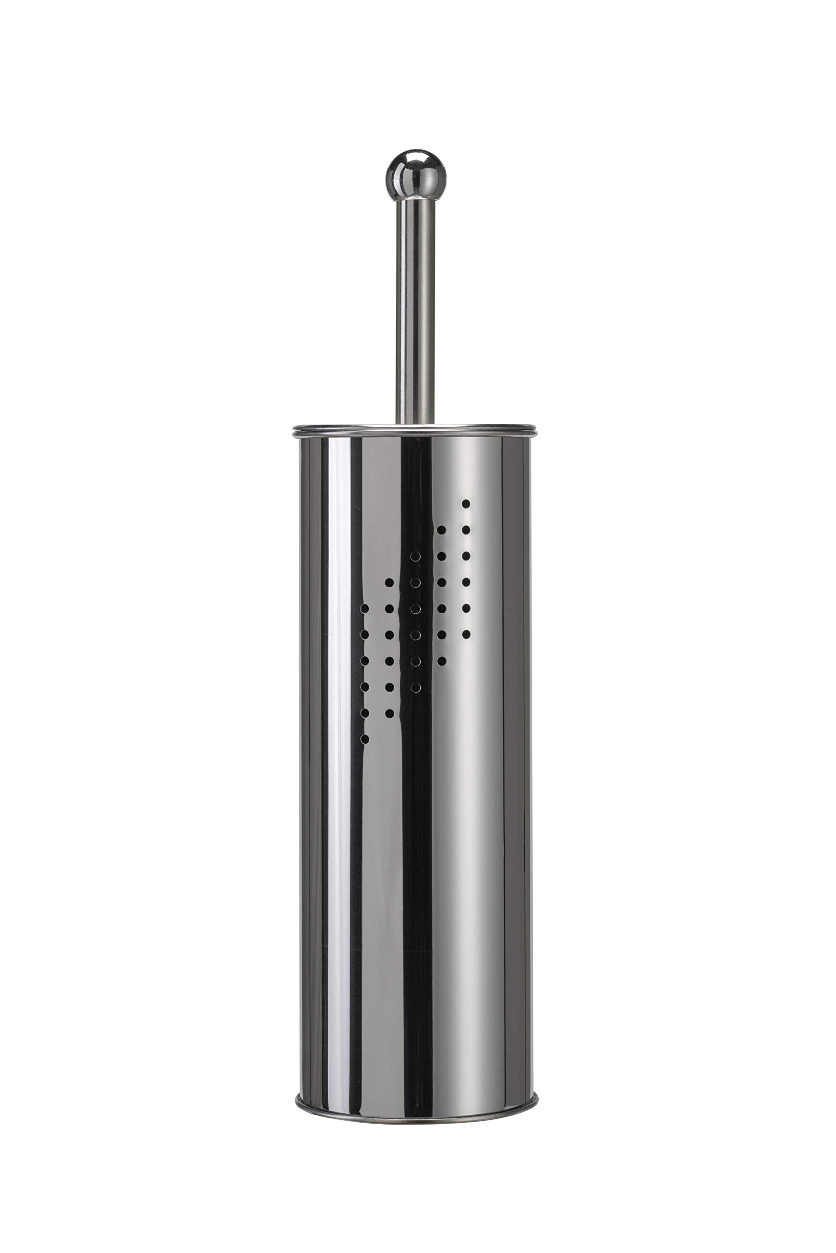 Croydex AJ400241 Freestanding Stainless Steel Polished Finish Toilet Brush and Holder, 99 x 68 x 108mm