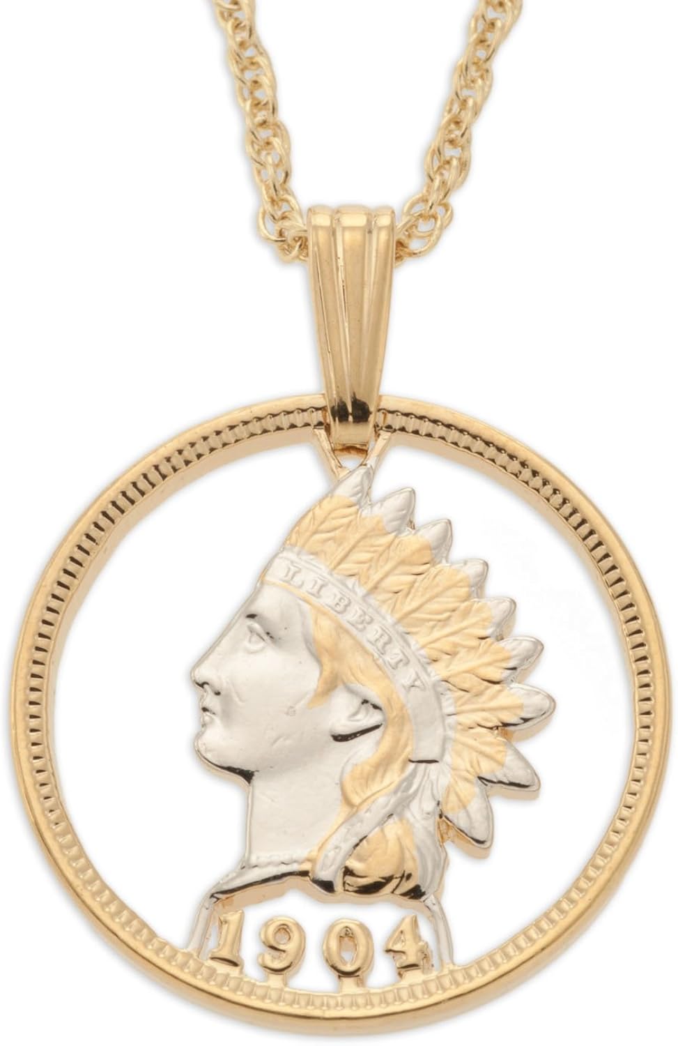 The Difference World Coin Jewelry Indian Head Penny Pendant