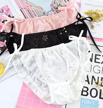 Amazon Somnus258 3枚セット 星 Lolita 女装 パンツ 女性でも 紐