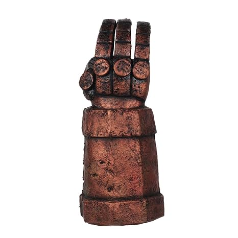 ZYSYSL Halloween Handschuhe Hellboy Cosplay Latex Red Prop für Erwachsene Männer Kostüm Zubehör,Copper-43 * 21cm