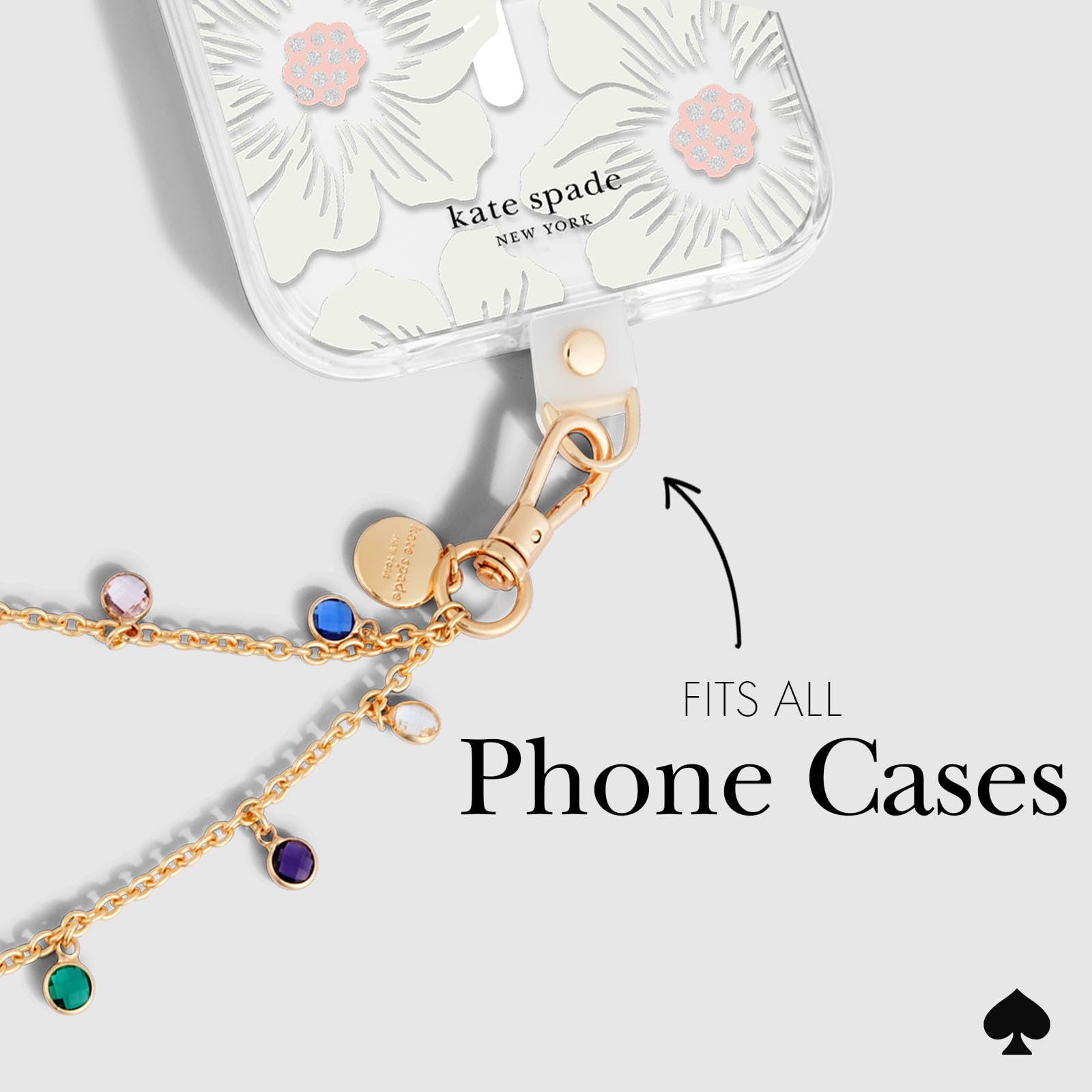 kate spade new york Phone Charm - Detachable Cell Phone Lanyard - High Shine