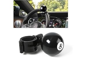 FSTURIOS 8 Ball Steering Wheel Knob Spinner, Round Billiard Ball Driving Turning Car Power Handle Grip Knob, Universal Steering Wheel Spinner Turning Aid Helper for Most Vehicles