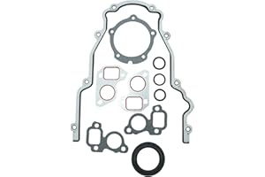 Torquizo Engine Timing Cover Gasket Set for Cadillac, Chevy, GMC 4.8L, 5.3L, 5.7L, 6.0L, 6.2L Silverado Suburban Tahoe Sierra Yukon Savana Escalade -OE# 12633904 TCS45993