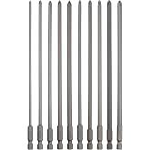 Rocaris 10 Pcs Extra Long Phillips Screwdriver Bit Sets, 1/4 Inch Hex Shank | 8 Inch, Magnetic Screwdriver Bits Cross Head S2