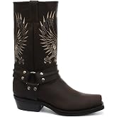 Grinders Bald Eagle Brown Mens Cowboy Boots