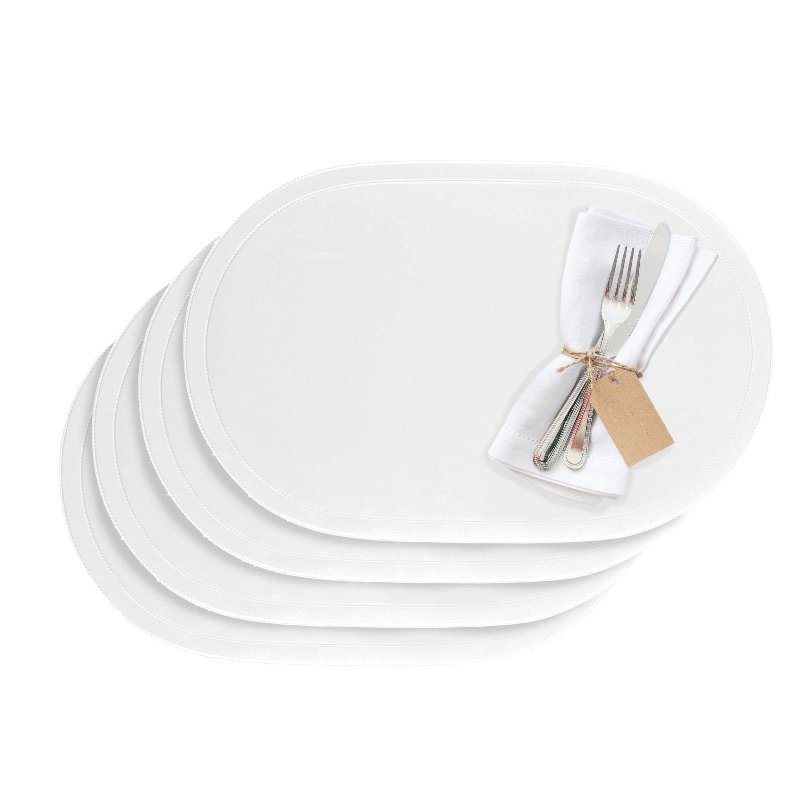 Westmark Placemats, 4 pieces, 45.5 x 29 cm, Vinyl, White, Saleen Edition: Fun