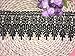 9CM Width Europe Chips Pattern Inelastic Embroidery Lace Trim,Curtain Tablecloth Slipcover Bridal DIY Clothing/Accessories.(2 Yards in one Package) (Black)