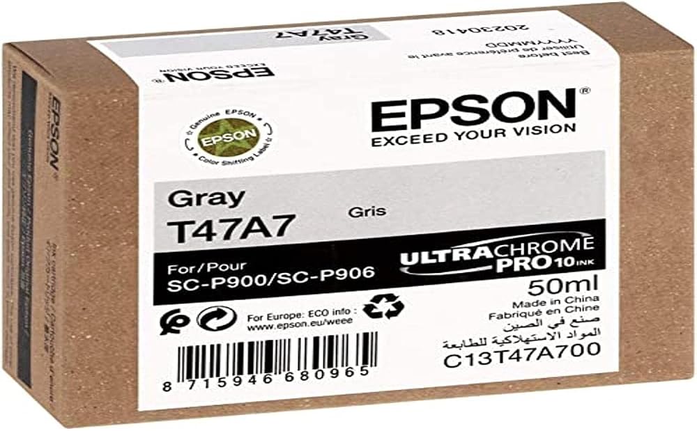 Epson Ink T47A7 Black 50ml UltraChrome Pro for Professional Printing