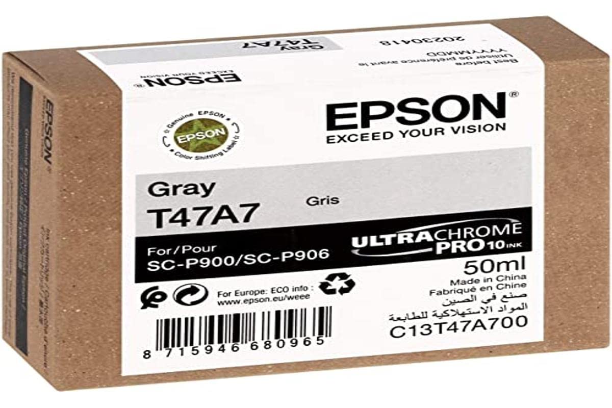 EPSON Ink T47A7 G,Black,50 ml