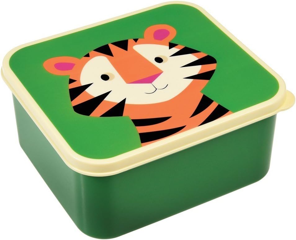 dotcomgiftshop BPA Free Colourful Creatures Lunch Box - Choice Of Design (Tiger)