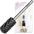 USA Pana 3/32" Safety Nail Carbide - Smooth Round Top Large Barrel Head for Electric Dremel Drill Machine - Grit Size: (5XC to Extra Fine) (4X Coarse, Large Barrel - DLC Black)