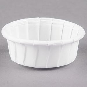 Dart Solo 050S-X2050 0.5 oz. White Squat Paper Souffle / Portion Cup - 250/Pack