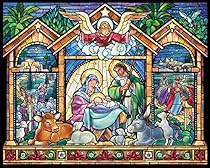 Stained Glass Nativity Jigsaw Puzzle 1000 Piece