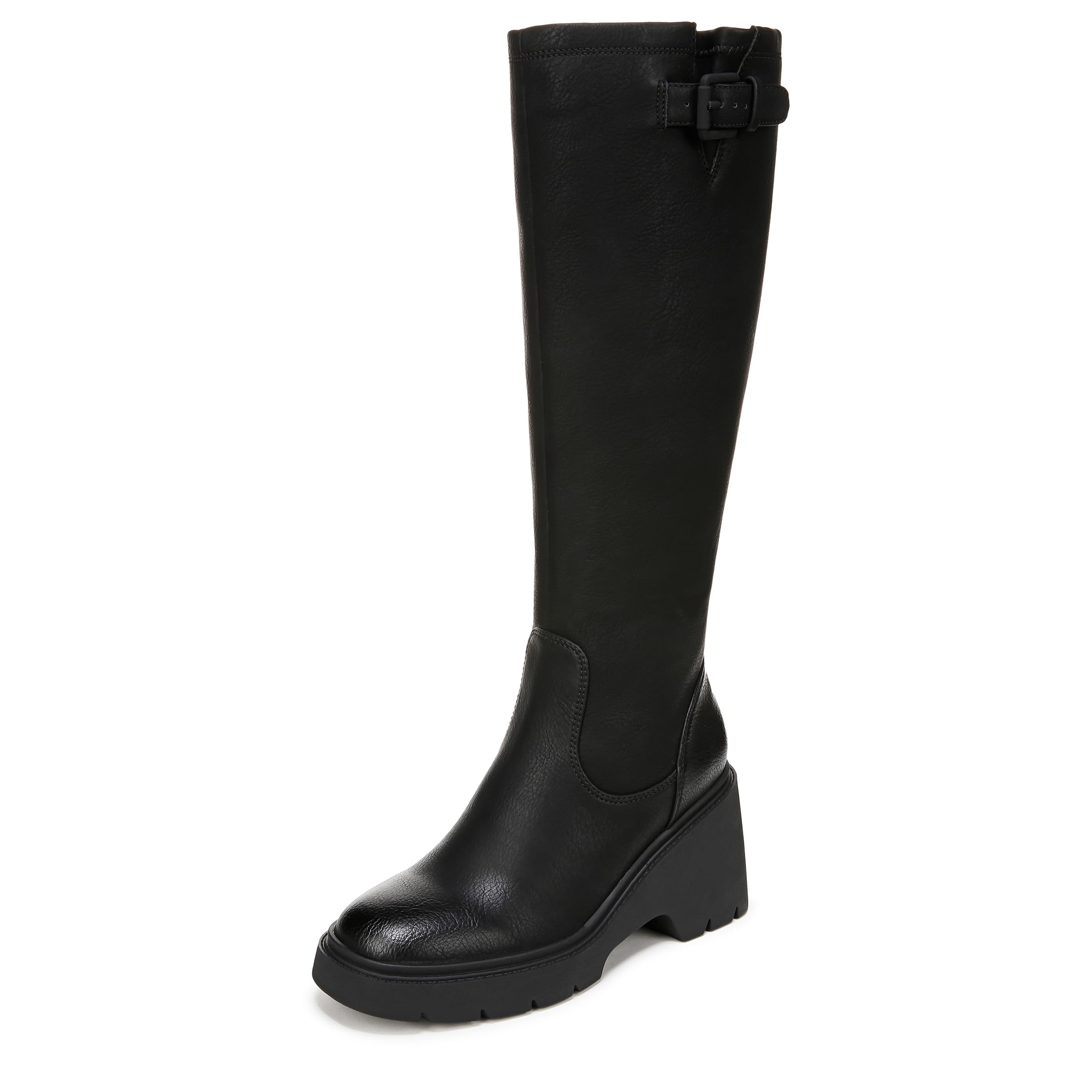 naturalizer soul women's cache fashion boot black faux leather 6.5 m