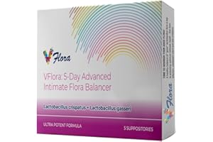 VagiBiom 5-Day Vflora (Lactobacillus crispatus + L. gasseri) to Balance Intimate Flora. Nourish and Nurture Good Flora for Skin Health. Ultra Potent 100% Natural Vegan (5 Suppositories)
