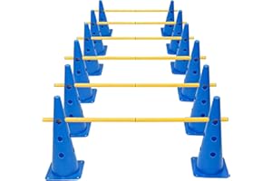 Dog Agility Training Equipment - Height Adjustable Heavy-Duty,Small Dog Outdoor Agility Equipment,for Small Medium Large Pupp