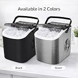 1ABOVE Countertop Ice Maker 12kg/24H 9 Cubes in 6 Min Self-Cleaning Black view 9