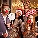 Jovitec 82 Pieces Christmas Photo Booth Props Kit, for Christmas Event Party Favors and Christmas Decorations Art Crafts (82 Pieces, Christmas)