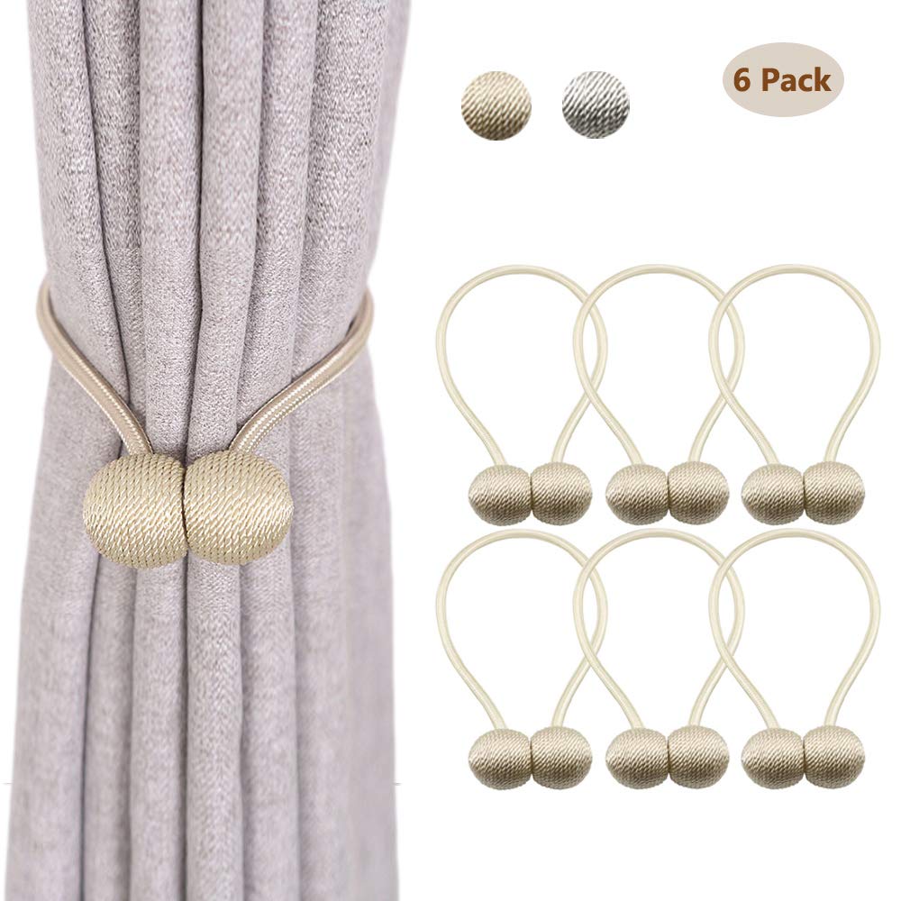Amazon Com Led Bright Life 6 Pack Magnetic Curtain Tiebacks The