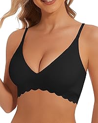Deep V Bra Low Cut Plunge V Neck Bras Thin Strap