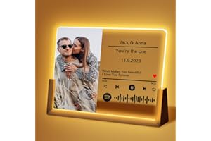 YINYIFANS Personalized Spotify Plaque,LED Lamp for Memorable Moments,Mother's Day Gift, Couples Gift Ideas, Customized Gifts 