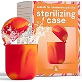 Bodyotics Comfycase - Menstrual Disc/Cup Wash Case - Orange & Red - Sterilizer, Wash, and Carrying Case for Reusable Discs & Cups